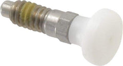 Vlier - 1/4-20, 0.16" Max Plunger Diam, 0.12 Lb Init to 0.36 Lb Final End Force, Knob Handle Plunger - Delrin Knob, 0.63" Body Length, 1/2" Length Under Head/Shoulder, 0.13" Plunger Projection - Eagle Tool & Supply
