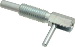 Vlier - 1/2-13, 1.1" Thread Length, 0.31" Plunger Diam, 1 Lb Init to 5 Lb Final End Force, Steel Locking L Handle Plunger - 2.11" Body Length, 1-1/4" Length Under Head, 3/4" Plunger Projection - Eagle Tool & Supply