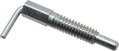 Vlier - 1/4-20, 0.8" Thread Length, 0.16" Plunger Diam, 0.5 Lb Init to 2.5 Lb Final End Force, Steel L Handle Plunger - 1-1/4" Body Length, 0.8" Length Under Head, 0.38" Plunger Projection - Eagle Tool & Supply