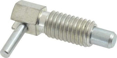 Vlier - 1/2-13, 0.85" Thread Length, 0.31" Plunger Diam, 0.5 Lb Init to 2 Lb Final End Force, Steel Locking L Handle Plunger - 1-1/2" Body Length, 1" Length Under Head, 0.4" Plunger Projection - Eagle Tool & Supply