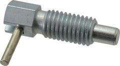 Vlier - 5/8-11, 1.07" Thread Length, 0.38" Plunger Diam, 0.75 Lb Init to 2.5 Lb Final End Force, Steel Locking L Handle Plunger - 1.88" Body Length, 1-1/4" Length Under Head, 1/2" Plunger Projection - Eagle Tool & Supply