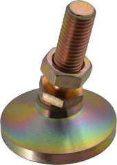 Vlier - 5/8-11 Bolt Thread, Studded Pivotal Stud Mount Leveling Pad & Mount - 6,000 Max Lb Capacity, 2-1/2" Base Diam - Eagle Tool & Supply