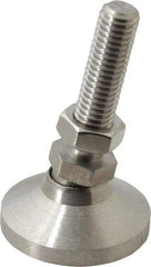 Vlier - 1/2-13 Bolt Thread, Studded Pivotal Stud Mount Leveling Pad & Mount - 5,000 Max Lb Capacity, 1-7/8" Base Diam - Eagle Tool & Supply