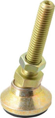 Vlier - 3/8-16 Bolt Thread, Studded Pivotal Stud Mount Leveling Pad & Mount - 2,800 Max Lb Capacity, 1-1/4" Base Diam - Eagle Tool & Supply
