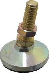Vlier - 5/8-11 Bolt Thread, Studded Pivotal Stud Mount Leveling Pad & Mount - 4,500 Max Lb Capacity, 2-1/2" Base Diam - Eagle Tool & Supply