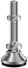 Vlier - 1/2-13 Bolt Thread, Studded Pivotal Stud Mount Leveling Pad & Mount - 5,000 Max Lb Capacity, 1-7/8" Base Diam - Eagle Tool & Supply