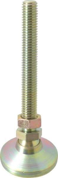 Vlier - 1/2-13 Bolt Thread, Studded Pivotal Stud Mount Leveling Pad & Mount - 5,000 Max Lb Capacity, 1-7/8" Base Diam - Eagle Tool & Supply