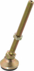 Vlier - 3/8-16 Bolt Thread, Studded Pivotal Stud Mount Leveling Pad & Mount - 2,800 Max Lb Capacity, 1-1/4" Base Diam - Eagle Tool & Supply