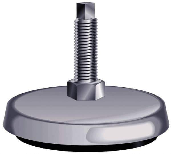 Barrymount - Stud Mount Leveling Pad & Mount - 100 Max Lb Capacity, 2" Base Diam - Eagle Tool & Supply