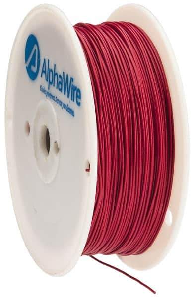 Alpha Wire - 22 AWG, 1 Strand, 305 m OAL, Tinned Copper Hook Up Wire - Red PVC Jacket, 0.057" Diam - Eagle Tool & Supply