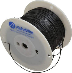 Alpha Wire - 20 AWG, 10 Strand, 305 m OAL, Tinned Copper Hook Up Wire - Black PVC Jacket, 0.069" Diam - Eagle Tool & Supply