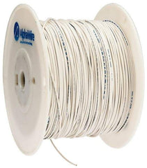 Alpha Wire - 20 AWG, 10 Strand, 305 m OAL, Tinned Copper Hook Up Wire - White PVC Jacket, 0.069" Diam - Eagle Tool & Supply