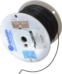 Alpha Wire - 18 AWG, 16 Strand, 305 m OAL, Tinned Copper Hook Up Wire - Black PVC Jacket, 0.079" Diam - Eagle Tool & Supply