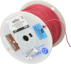 Alpha Wire - 18 AWG, 16 Strand, 305 m OAL, Tinned Copper Hook Up Wire - Red PVC Jacket, 0.079" Diam - Eagle Tool & Supply