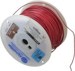 Alpha Wire - 18 AWG, 1 Strand, 305 m OAL, Tinned Copper Hook Up Wire - Red PVC Jacket, 0.072" Diam - Eagle Tool & Supply