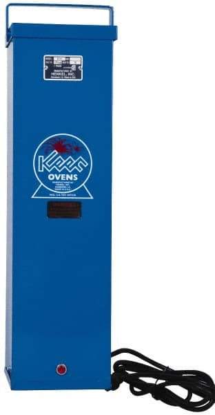 Keen - 15 Electrode Capacity, 100 to 300°F, Portable Welding Rod Oven - AC/DC Input Current, 120 Volt, 100 Watt, 10-1/2 Inch Wide x 9 Inch Deep x 22-3/4 Inch High - Exact Industrial Supply