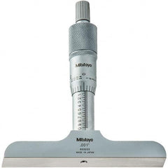 Mitutoyo - Mechanical Depth Micrometers Minimum Measurement (Inch): 0 Minimum Measurement (Decimal Inch): 0 - Eagle Tool & Supply