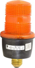 Federal Signal Corp - 120 VAC, 4X NEMA Rated, Strobe Tube, Amber, Low Profile Mini Strobe Light - 65 to 95 Flashes per min, 3-1/8 Inch Diameter, 6.1 Inch High, IP66 Ingress Rating, Screw Mount - Eagle Tool & Supply