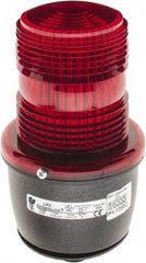 Federal Signal Corp - 12 to 48 VDC, 4X NEMA Rated, Strobe Tube, Red, Low Profile Mini Strobe Light - 65 to 95 Flashes per min, 1/2 Inch Pipe, 3-1/8 Inch Diameter, 5.8 Inch High, IP66 Ingress Rating, Pipe Mount - Eagle Tool & Supply