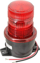 Federal Signal Corp - 12 to 48 VDC, 4X NEMA Rated, Strobe Tube, Red, Low Profile Mini Strobe Light - 65 to 95 Flashes per min, 3-1/8 Inch Diameter, 5.1 Inch High, IP66 Ingress Rating, T Mount - Eagle Tool & Supply