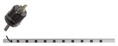 Wiremold - 10 Outlets, 120 Volts, 20 Amps, 15' Cord, Power Outlet Strip - Rack Mount, L5-20P NEMA Configuration, cULus, UL Listed File 1449 - Eagle Tool & Supply