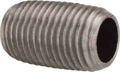 Value Collection - Schedule 40, 1/4" Diam x 7/8" Long Steel Black Pipe Nipple - Threaded - Eagle Tool & Supply