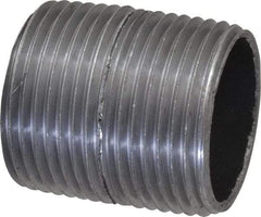 Value Collection - Schedule 40, 1" Diam x 1-1/2" Long Steel Black Pipe Nipple - Threaded - Eagle Tool & Supply