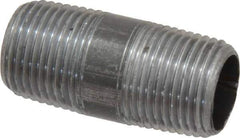 Value Collection - Schedule 40, 3/8" Diam x 1-1/2" Long Steel Black Pipe Nipple - Threaded - Eagle Tool & Supply