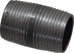 Value Collection - Schedule 40, 3/4" Diam x 1-1/2" Long Steel Black Pipe Nipple - Threaded - Eagle Tool & Supply