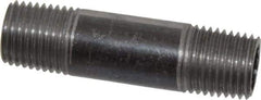 Value Collection - Schedule 40, 1/4" Diam x 2" Long Steel Black Pipe Nipple - Threaded - Eagle Tool & Supply