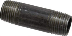 Value Collection - Schedule 40, 3/8" Diam x 2" Long Steel Black Pipe Nipple - Threaded - Eagle Tool & Supply