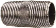 Value Collection - Schedule 40, 3/4" Diam x 2" Long Steel Black Pipe Nipple - Threaded - Eagle Tool & Supply