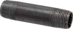 Value Collection - Schedule 40, 3/8" Diam x 2-1/2" Long Steel Black Pipe Nipple - Threaded - Eagle Tool & Supply