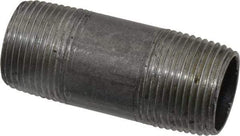 Value Collection - Schedule 40, 3/4" Diam x 2-1/2" Long Steel Black Pipe Nipple - Threaded - Eagle Tool & Supply