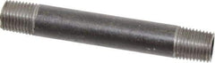 Value Collection - Schedule 40, 1/4" Diam x 3-1/2" Long Steel Black Pipe Nipple - Threaded - Eagle Tool & Supply