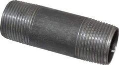 Value Collection - Schedule 40, 1" Diam x 3-1/2" Long Steel Black Pipe Nipple - Threaded - Eagle Tool & Supply