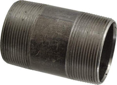 Value Collection - Schedule 40, 2" Diam x 3-1/2" Long Steel Black Pipe Nipple - Threaded - Eagle Tool & Supply