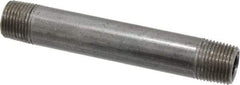 Value Collection - Schedule 40, 3/8" Diam x 4" Long Steel Black Pipe Nipple - Threaded - Eagle Tool & Supply