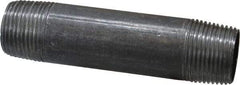 Value Collection - Schedule 40, 3/4" Diam x 4" Long Steel Black Pipe Nipple - Threaded - Eagle Tool & Supply