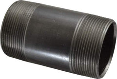 Value Collection - Schedule 40, 2" Diam x 4" Long Steel Black Pipe Nipple - Threaded - Eagle Tool & Supply