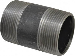 B&K Mueller - Schedule 40, 2-1/2" Diam x 4" Long Steel Black Pipe Nipple - Threaded - Eagle Tool & Supply
