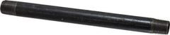 Value Collection - Schedule 40, 1/8" Diam x 4-1/2" Long Steel Black Pipe Nipple - Threaded - Eagle Tool & Supply