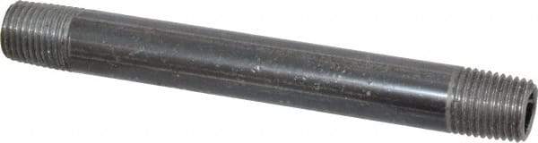 Value Collection - Schedule 40, 1/4" Diam x 4-1/2" Long Steel Black Pipe Nipple - Threaded - Eagle Tool & Supply