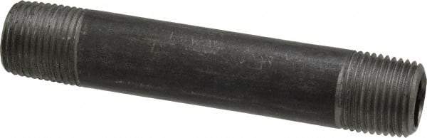 Value Collection - Schedule 40, 1/2" Diam x 4-1/2" Long Steel Black Pipe Nipple - Threaded - Eagle Tool & Supply