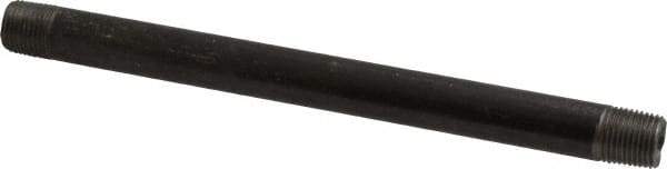 Value Collection - Schedule 40, 1/8" Diam x 5" Long Steel Black Pipe Nipple - Threaded - Eagle Tool & Supply