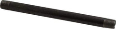 Value Collection - Schedule 40, 1/8" Diam x 5" Long Steel Black Pipe Nipple - Threaded - Eagle Tool & Supply