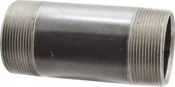 Value Collection - Schedule 40, 2" Diam x 5" Long Steel Black Pipe Nipple - Threaded - Eagle Tool & Supply