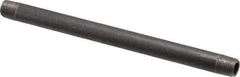 Value Collection - Schedule 40, 1/8" Diam x 5-1/2" Long Steel Black Pipe Nipple - Threaded - Eagle Tool & Supply