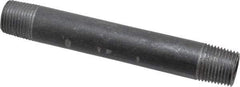 Value Collection - Schedule 40, 1/2" Diam x 5-1/2" Long Steel Black Pipe Nipple - Threaded - Eagle Tool & Supply