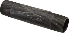 Value Collection - Schedule 40, 1" Diam x 5-1/2" Long Steel Black Pipe Nipple - Threaded - Eagle Tool & Supply